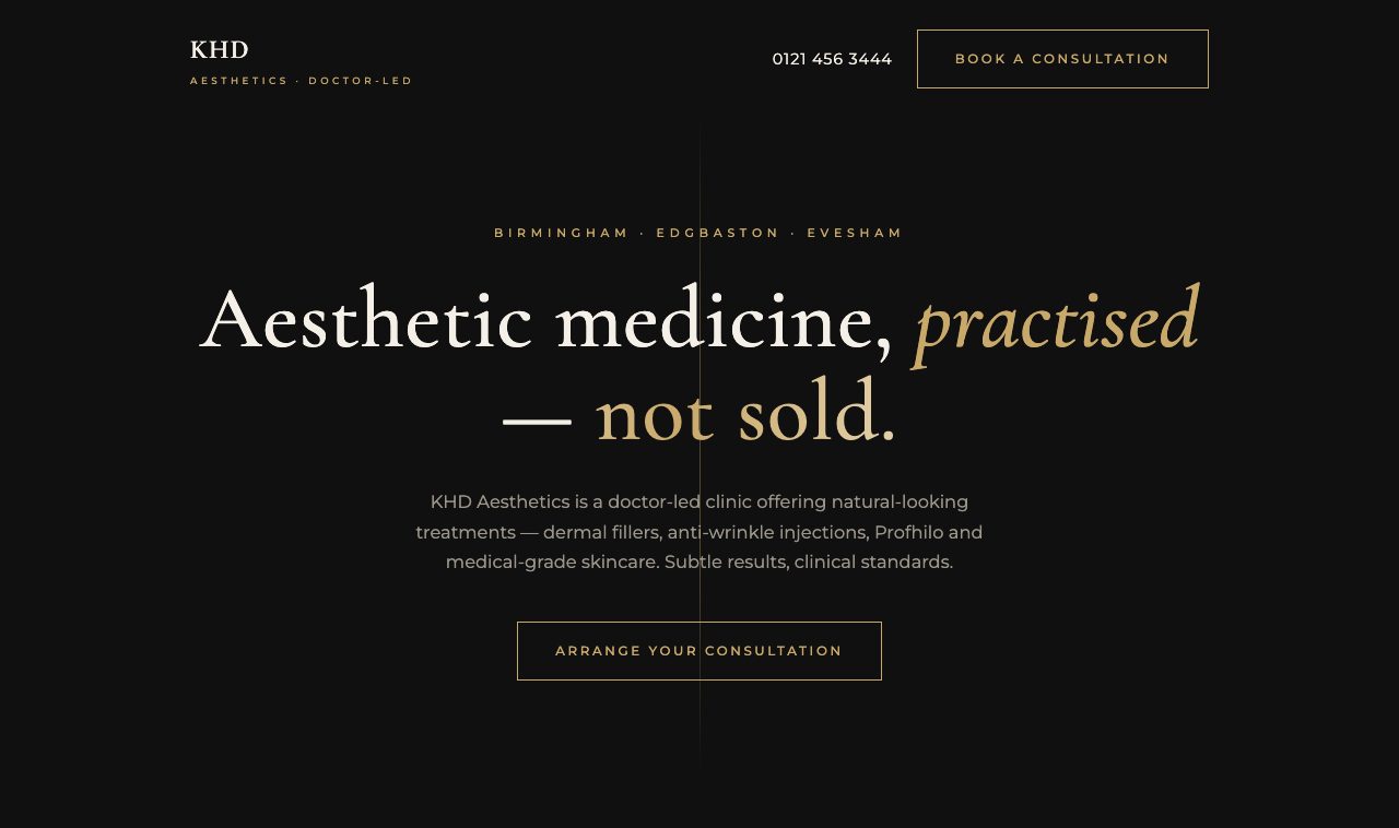 Rebuilt aesthetics clinic homepage by Allfront Media