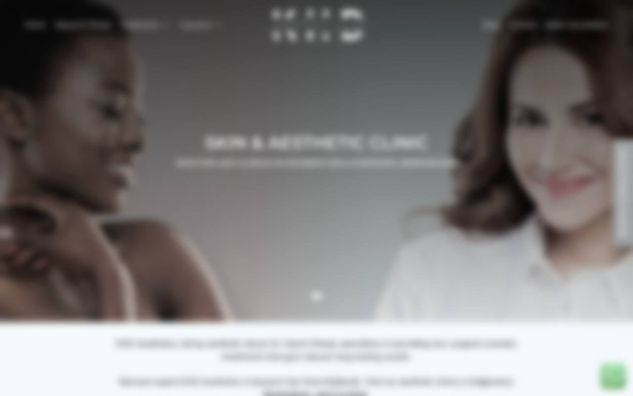 Old aesthetics clinic website, blurred